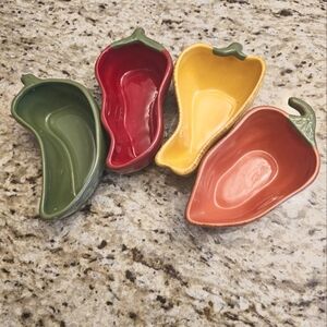 Salsa snack serving bowls - Pepper